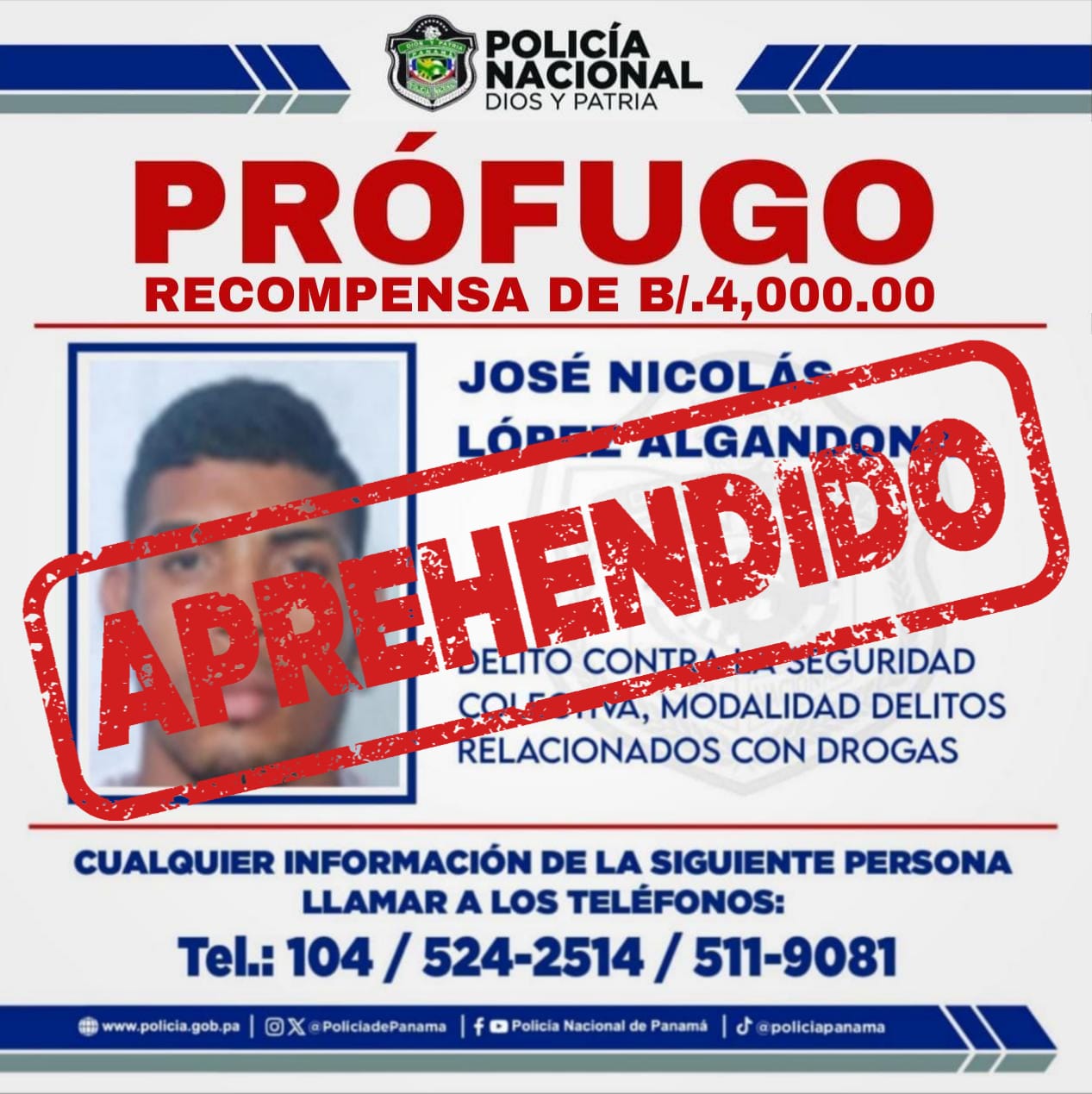 Cae prófugo de La Joyita en San Miguelito; otros 14 permanecen prófugos